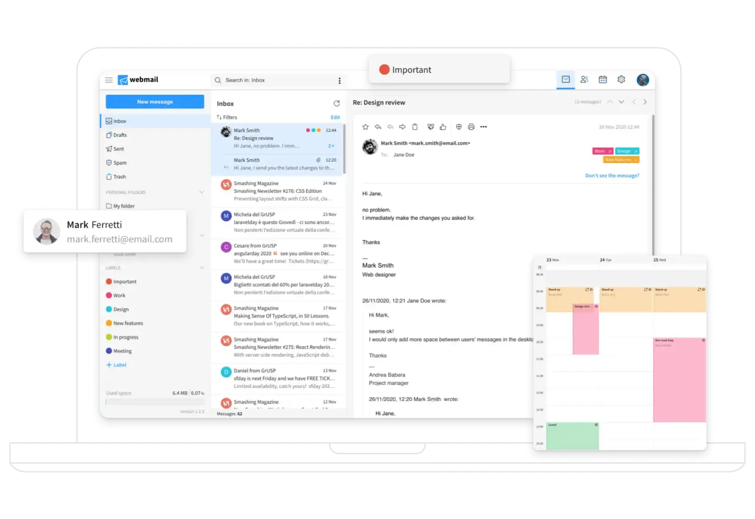 Webmail interfeysi - korporativ email